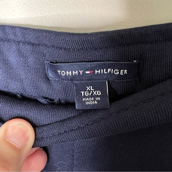 Tommy Hilfiger Navy Wide Leg High Rise Sailor Pull On Sweat Pants size XL - Picture 4 of 8
